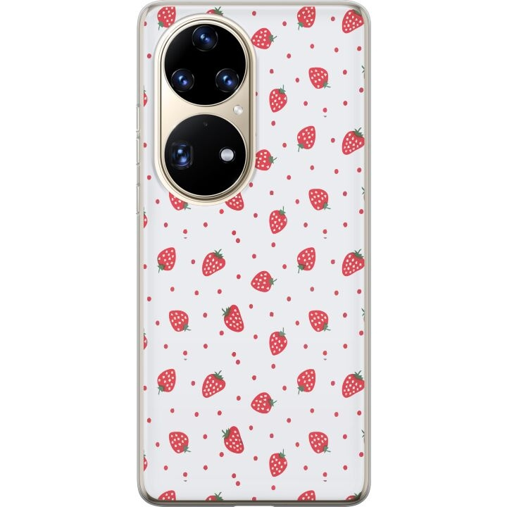 Mobile case for Huawei P50 Pro with Strawberries design in the group SMARTPHONE & TABLETS / Phone cases / Huawei/Honor at TP E-commerce Nordic AB (A53581)