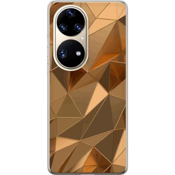 Mobile case for Huawei P50 Pro with 3D Gold design in the group SMARTPHONE & TABLETS / Phone cases / Huawei/Honor at TP E-commerce Nordic AB (A53588)