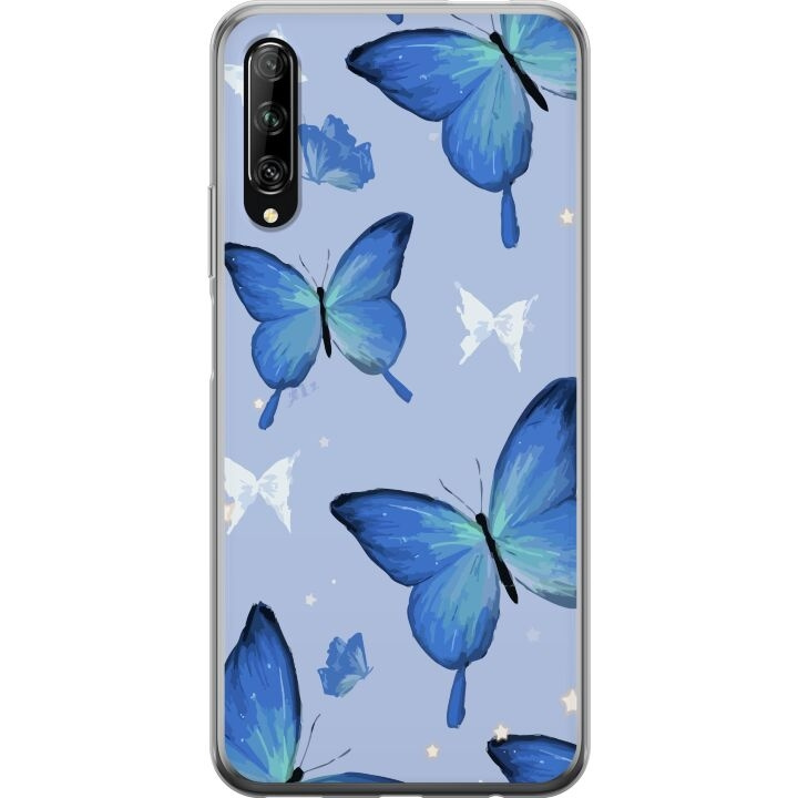 Mobile case for Huawei P smart Pro 2019 with Blue butterflies design in the group SMARTPHONE & TABLETS / Phone cases / Huawei/Honor at TP E-commerce Nordic AB (A53634)