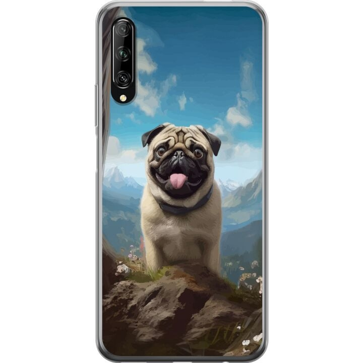 Mobile case for Huawei P smart Pro 2019 with Happy Dog design in the group SMARTPHONE & TABLETS / Phone cases / Huawei/Honor at TP E-commerce Nordic AB (A53636)