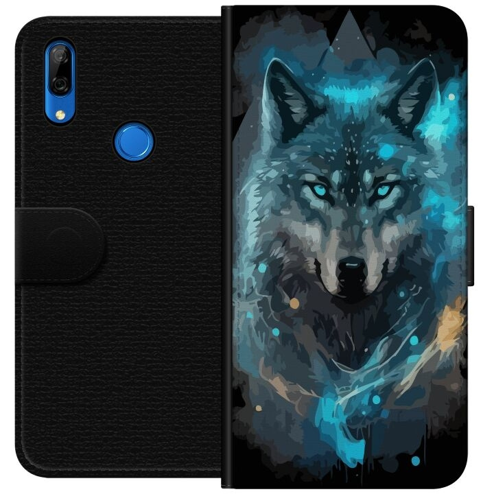 Wallet case for Huawei P Smart Z with Wolf design in the group SMARTPHONE & TABLETS / Phone cases / Huawei/Honor at TP E-commerce Nordic AB (A53649)