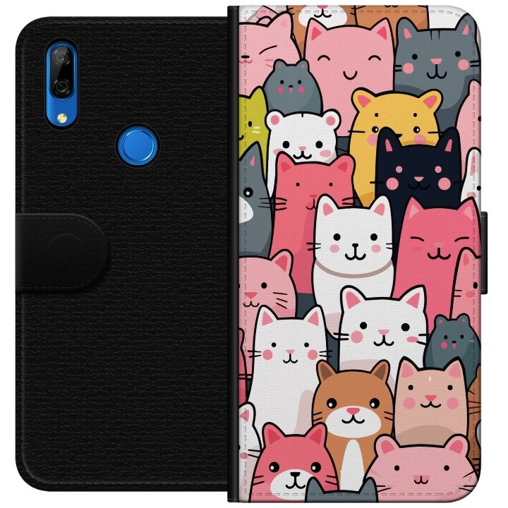 Wallet case for Huawei P Smart Z with Cat pattern design in the group SMARTPHONE & TABLETS / Phone cases / Huawei/Honor at TP E-commerce Nordic AB (A53652)