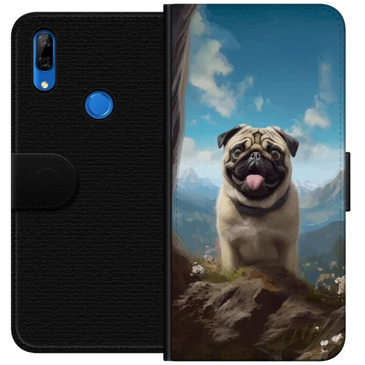 Wallet case for Huawei P Smart Z with Happy Dog design in the group SMARTPHONE & TABLETS / Phone cases / Huawei/Honor at TP E-commerce Nordic AB (A53662)