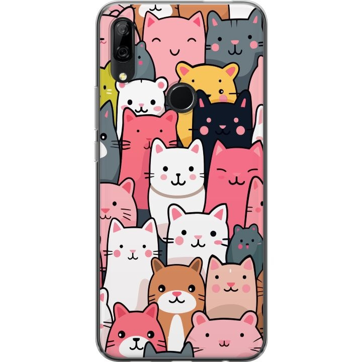 Mobile case for Huawei P Smart Z with Cat pattern design in the group SMARTPHONE & TABLETS / Phone cases / Huawei/Honor at TP E-commerce Nordic AB (A53679)