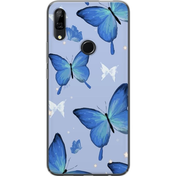 Mobile case for Huawei P Smart Z with Blue butterflies design in the group SMARTPHONE & TABLETS / Phone cases / Huawei/Honor at TP E-commerce Nordic AB (A53687)