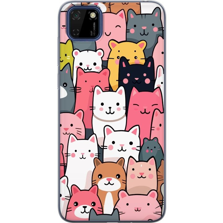 Mobile case for Huawei Y5p with Cat pattern design in the group SMARTPHONE & TABLETS / Phone cases / Huawei/Honor at TP E-commerce Nordic AB (A53705)