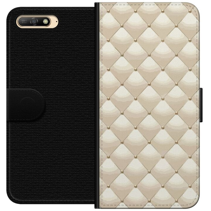 Wallet case for Huawei Y6 (2018) with Gold shine design in the group SMARTPHONE & TABLETS / Phone cases / Huawei/Honor at TP E-commerce Nordic AB (A53750)