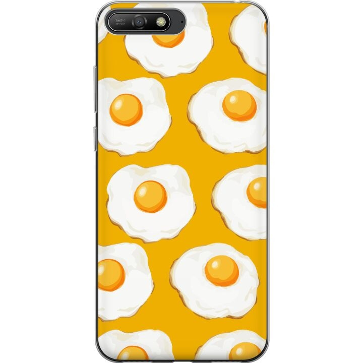 Mobile case for Huawei Y6 (2018) with Fried egg design in the group SMARTPHONE & TABLETS / Phone cases / Huawei/Honor at TP E-commerce Nordic AB (A53753)