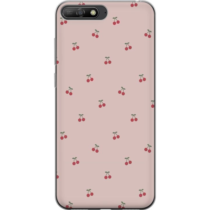 Mobile case for Huawei Y6 (2018) with Cherry design in the group SMARTPHONE & TABLETS / Phone cases / Huawei/Honor at TP E-commerce Nordic AB (A53758)