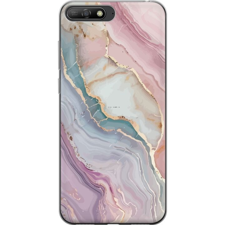 Mobile case for Huawei Y6 (2018) with Marble design in the group SMARTPHONE & TABLETS / Phone cases / Huawei/Honor at TP E-commerce Nordic AB (A53772)