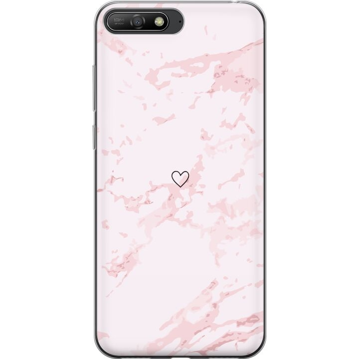 Mobile case for Huawei Y6 (2018) with Pink Heart design in the group SMARTPHONE & TABLETS / Phone cases / Huawei/Honor at TP E-commerce Nordic AB (A53773)