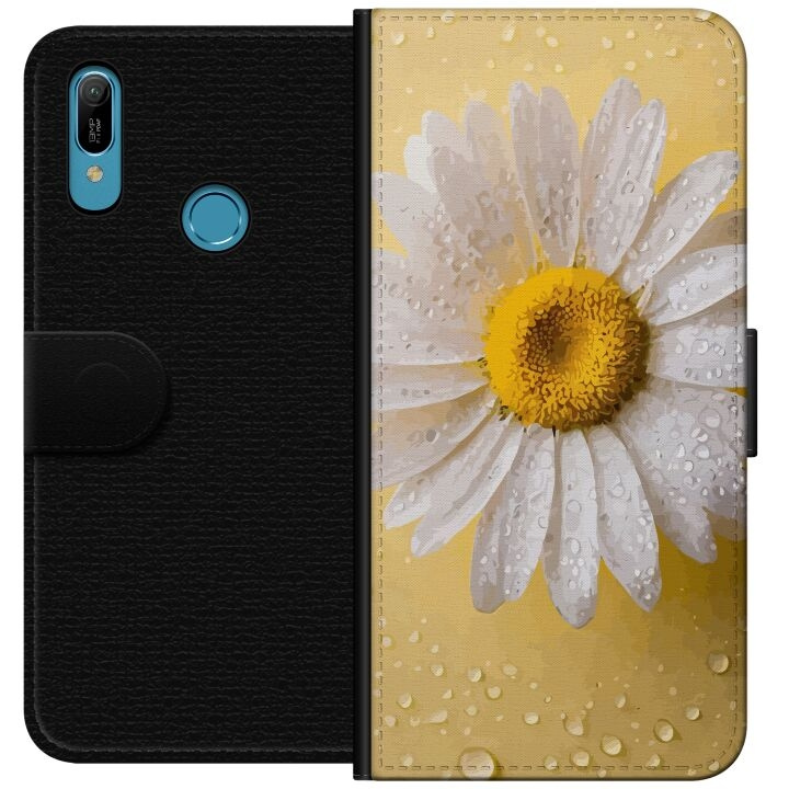 Wallet case for Huawei Y6 (2019) with Porslinsblomma design in the group SMARTPHONE & TABLETS / Phone cases / Huawei/Honor at TP E-commerce Nordic AB (A53777)