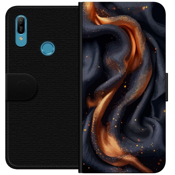 Wallet case for Huawei Y6 (2019) with Fiery silk design in the group SMARTPHONE & TABLETS / Phone cases / Huawei/Honor at TP E-commerce Nordic AB (A53778)