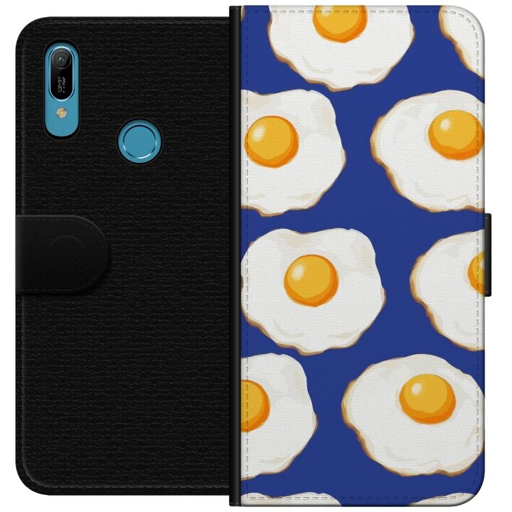 Wallet case for Huawei Y6 (2019) with Fried eggs design in the group SMARTPHONE & TABLETS / Phone cases / Huawei/Honor at TP E-commerce Nordic AB (A53783)