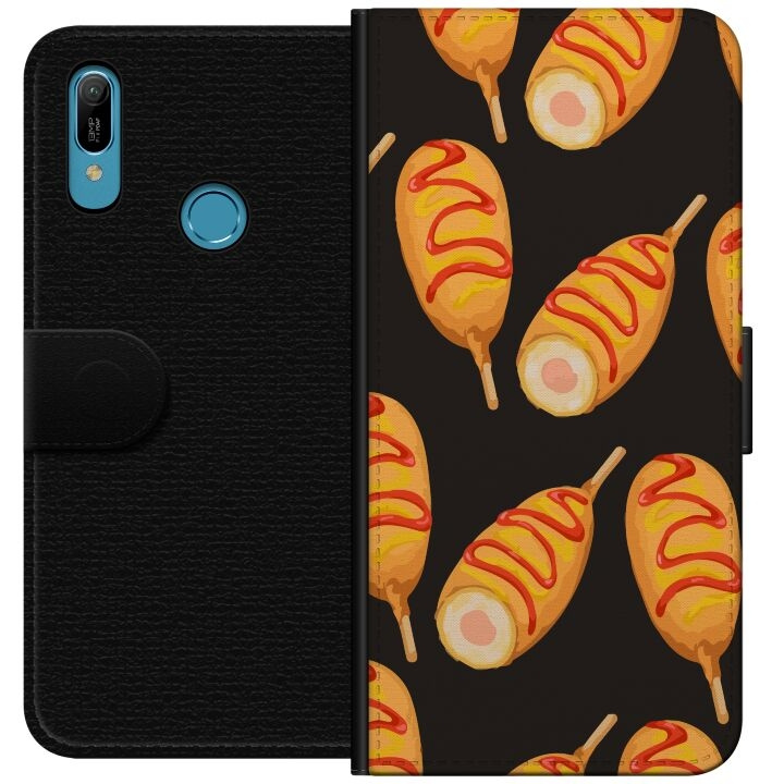 Wallet case for Huawei Y6 (2019) with Chicken drumstick design in the group SMARTPHONE & TABLETS / Phone cases / Huawei/Honor at TP E-commerce Nordic AB (A53786)