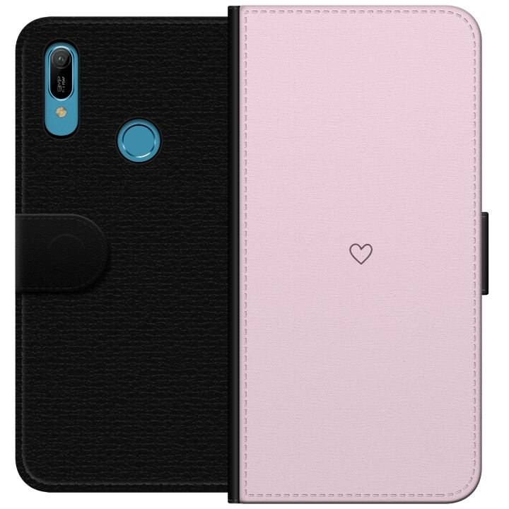 Wallet case for Huawei Y6 (2019) with Heart design in the group SMARTPHONE & TABLETS / Phone cases / Huawei/Honor at TP E-commerce Nordic AB (A53796)