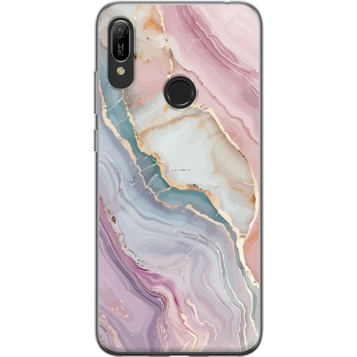 Mobile case for Huawei Y6 (2019) with Marble design in the group SMARTPHONE & TABLETS / Phone cases / Huawei/Honor at TP E-commerce Nordic AB (A53825)