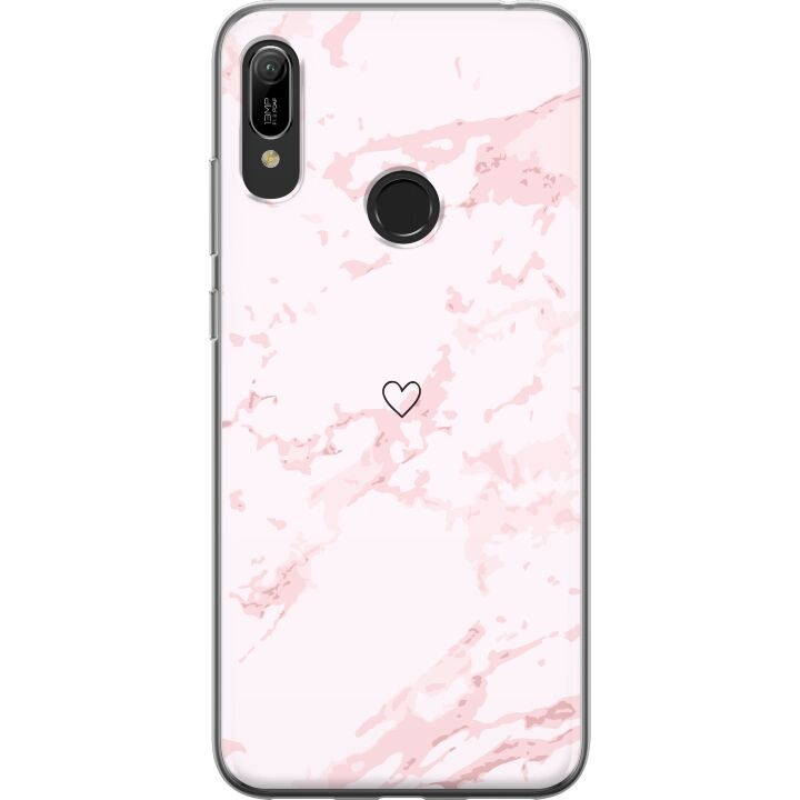 Mobile case for Huawei Y6 (2019) with Pink Heart design in the group SMARTPHONE & TABLETS / Phone cases / Huawei/Honor at TP E-commerce Nordic AB (A53826)