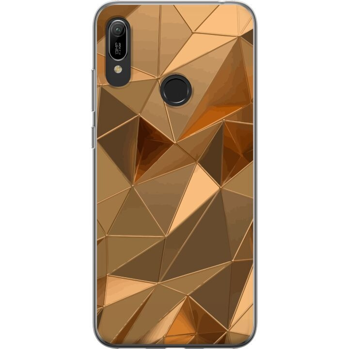 Mobile case for Huawei Y6 (2019) with 3D Gold design in the group SMARTPHONE & TABLETS / Phone cases / Huawei/Honor at TP E-commerce Nordic AB (A53827)