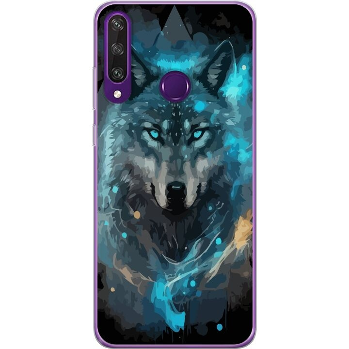 Mobile case for Huawei Y6p with Wolf design in the group SMARTPHONE & TABLETS / Phone cases / Huawei/Honor at TP E-commerce Nordic AB (A53835)