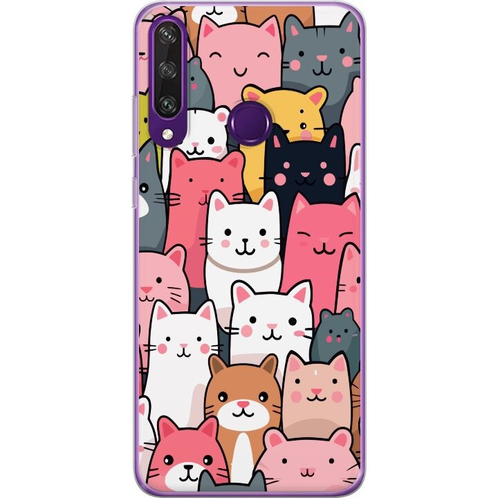 Mobile case for Huawei Y6p with Cat pattern design in the group SMARTPHONE & TABLETS / Phone cases / Huawei/Honor at TP E-commerce Nordic AB (A53838)