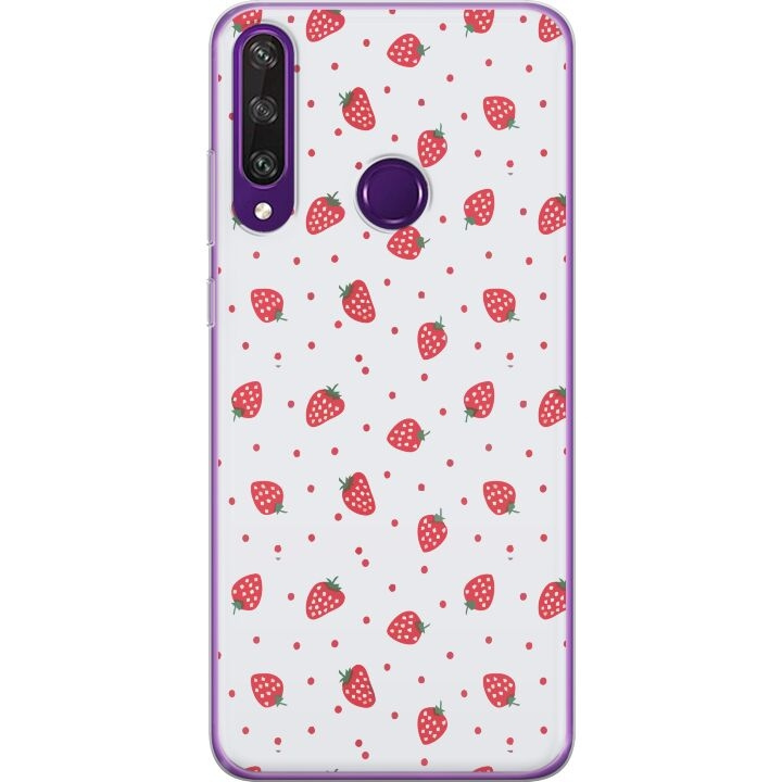 Mobile case for Huawei Y6p with Strawberries design in the group SMARTPHONE & TABLETS / Phone cases / Huawei/Honor at TP E-commerce Nordic AB (A53847)