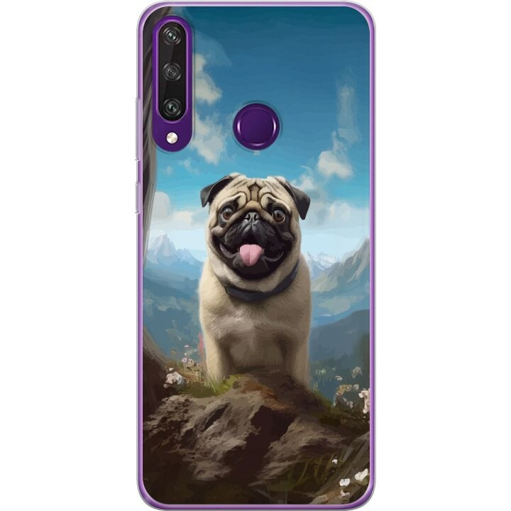 Mobile case for Huawei Y6p with Happy Dog design in the group SMARTPHONE & TABLETS / Phone cases / Huawei/Honor at TP E-commerce Nordic AB (A53848)