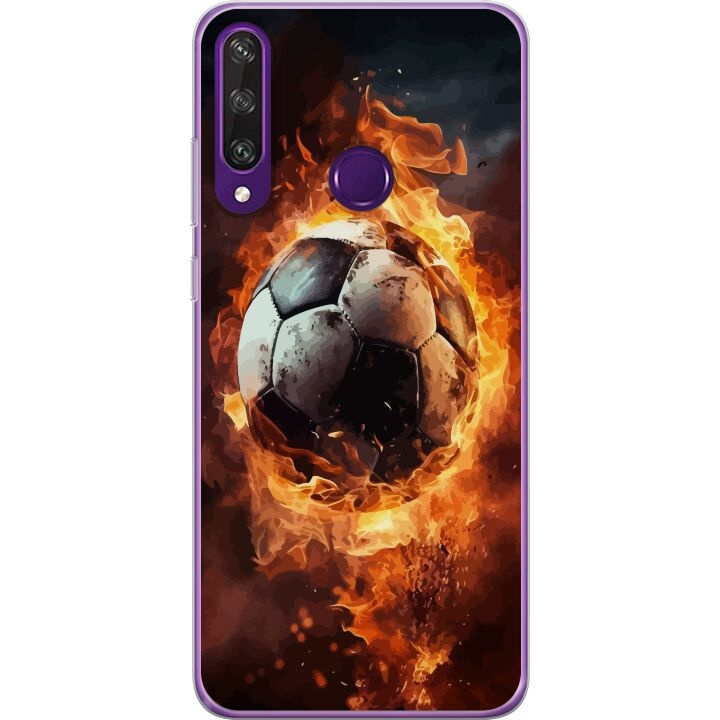 Mobile case for Huawei Y6p with Football design in the group SMARTPHONE & TABLETS / Phone cases / Huawei/Honor at TP E-commerce Nordic AB (A53850)