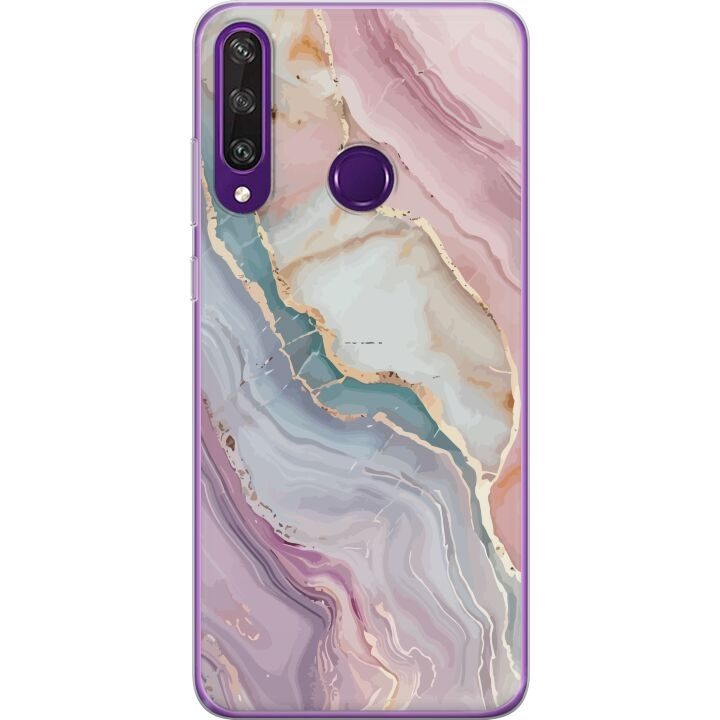 Mobile case for Huawei Y6p with Marble design in the group SMARTPHONE & TABLETS / Phone cases / Huawei/Honor at TP E-commerce Nordic AB (A53851)