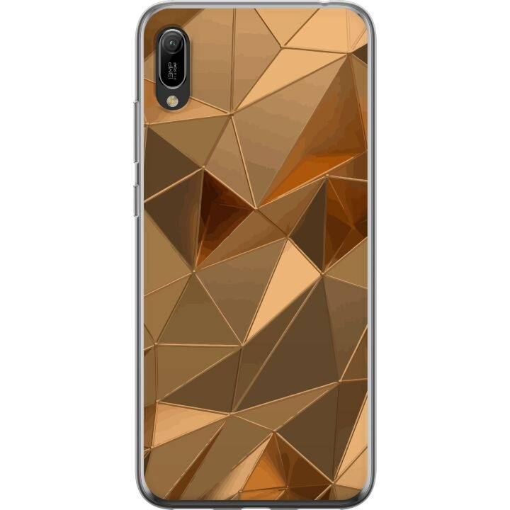 Mobile case for Huawei Y6 Pro (2019) with 3D Gold design in the group SMARTPHONE & TABLETS / Phone cases / Huawei/Honor at TP E-commerce Nordic AB (A53879)