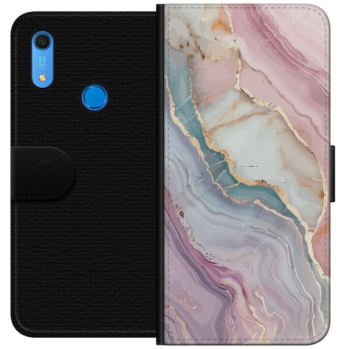 Wallet case for Huawei Y6s (2019) with Marble design in the group SMARTPHONE & TABLETS / Phone cases / Huawei/Honor at TP E-commerce Nordic AB (A53904)