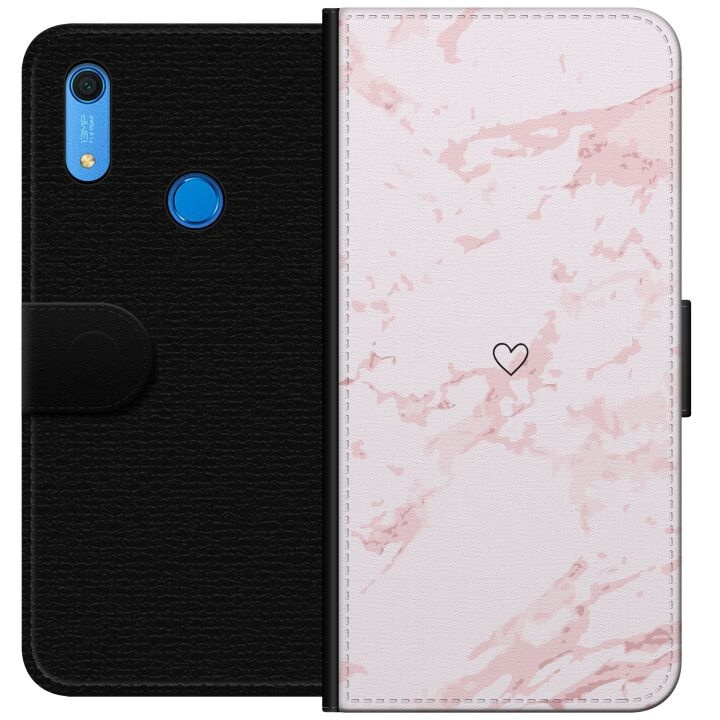 Wallet case for Huawei Y6s (2019) with Pink Heart design in the group SMARTPHONE & TABLETS / Phone cases / Huawei/Honor at TP E-commerce Nordic AB (A53905)