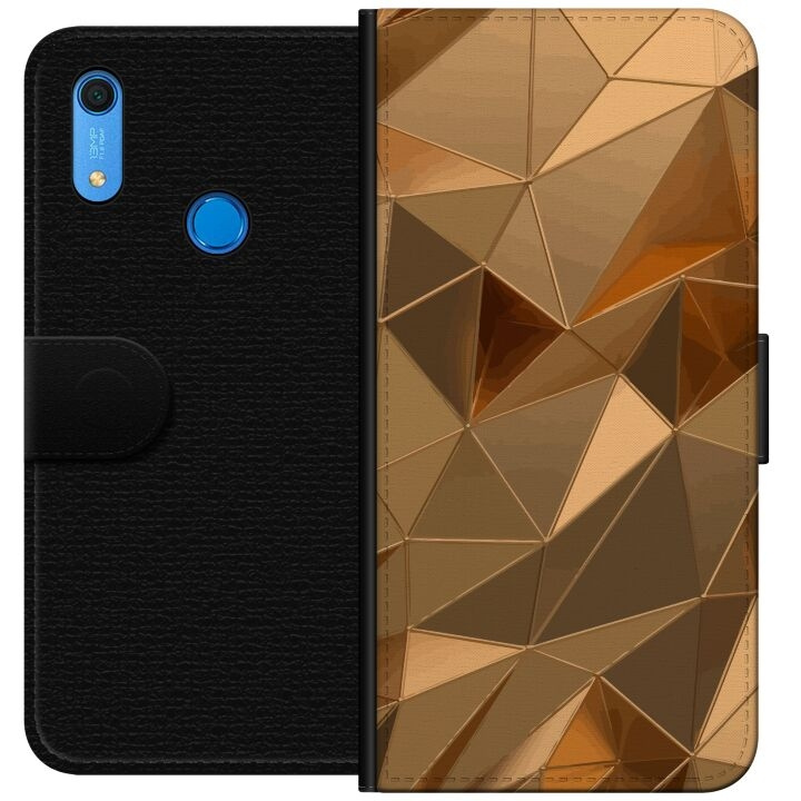 Wallet case for Huawei Y6s (2019) with 3D Gold design in the group SMARTPHONE & TABLETS / Phone cases / Huawei/Honor at TP E-commerce Nordic AB (A53906)