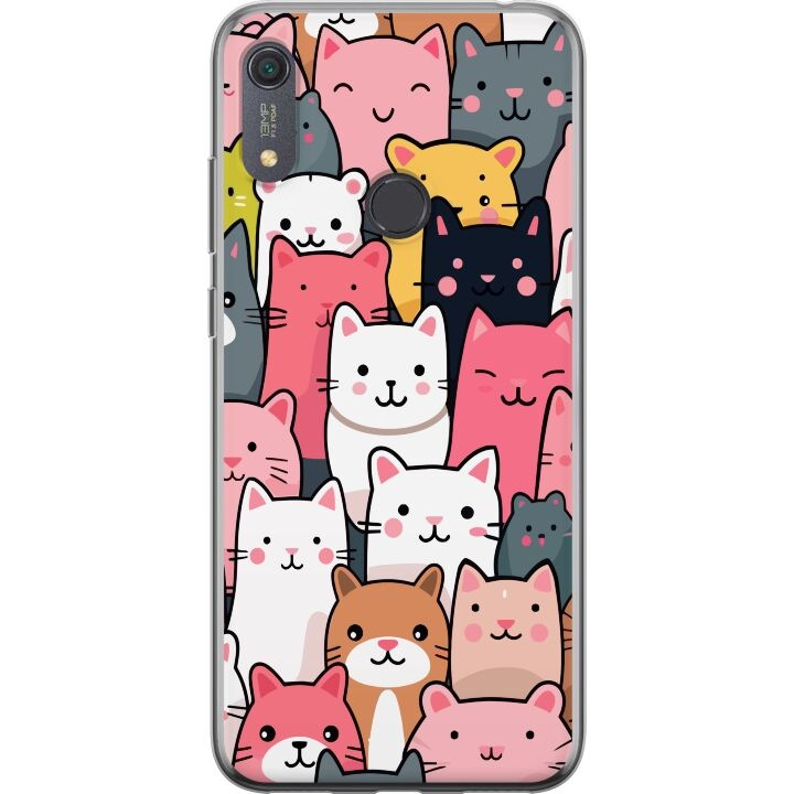 Mobile case for Huawei Y6s (2019) with Cat pattern design in the group SMARTPHONE & TABLETS / Phone cases / Huawei/Honor at TP E-commerce Nordic AB (A53917)