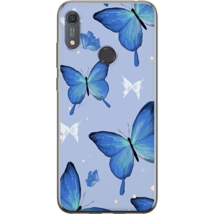 Mobile case for Huawei Y6s (2019) with Blue butterflies design in the group SMARTPHONE & TABLETS / Phone cases / Huawei/Honor at TP E-commerce Nordic AB (A53925)