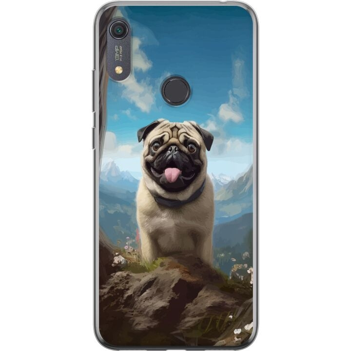 Mobile case for Huawei Y6s (2019) with Happy Dog design in the group SMARTPHONE & TABLETS / Phone cases / Huawei/Honor at TP E-commerce Nordic AB (A53927)