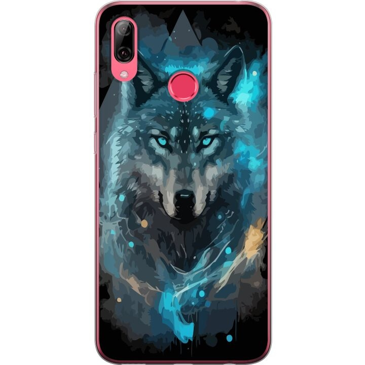 Mobile case for Huawei Y7 (2019) with Wolf design in the group SMARTPHONE & TABLETS / Phone cases / Huawei/Honor at TP E-commerce Nordic AB (A53941)