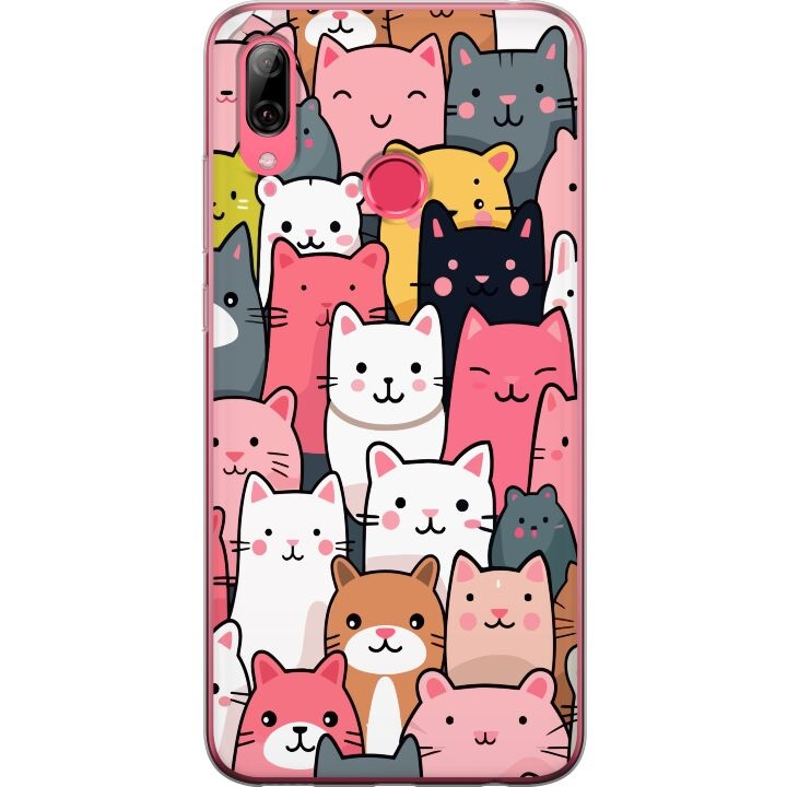 Mobile case for Huawei Y7 (2019) with Cat pattern design in the group SMARTPHONE & TABLETS / Phone cases / Huawei/Honor at TP E-commerce Nordic AB (A53944)