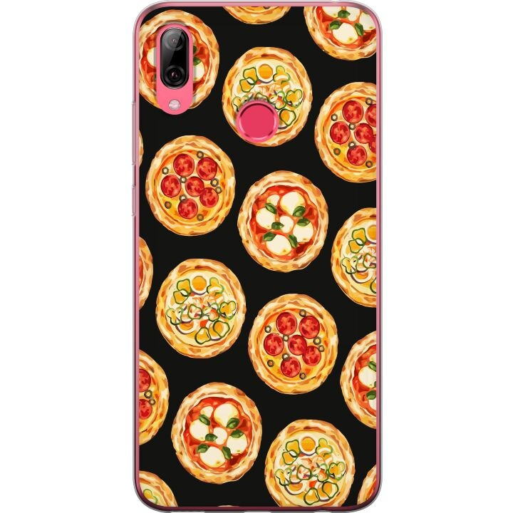 Mobile case for Huawei Y7 (2019) with Pizza design in the group SMARTPHONE & TABLETS / Phone cases / Huawei/Honor at TP E-commerce Nordic AB (A53949)