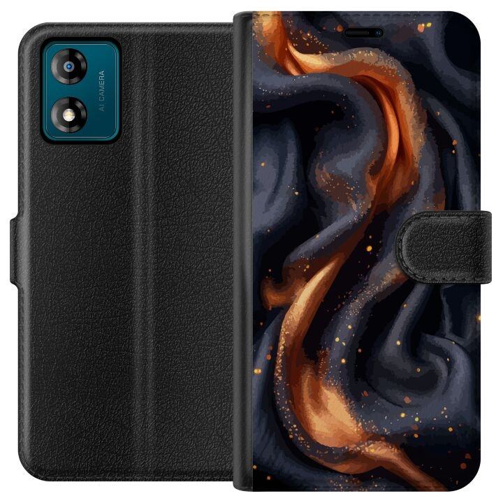 Wallet case for Motorola Moto E13 with Fiery silk design in the group SMARTPHONE & TABLETS / Phone cases / Motorola at TP E-commerce Nordic AB (A53964)