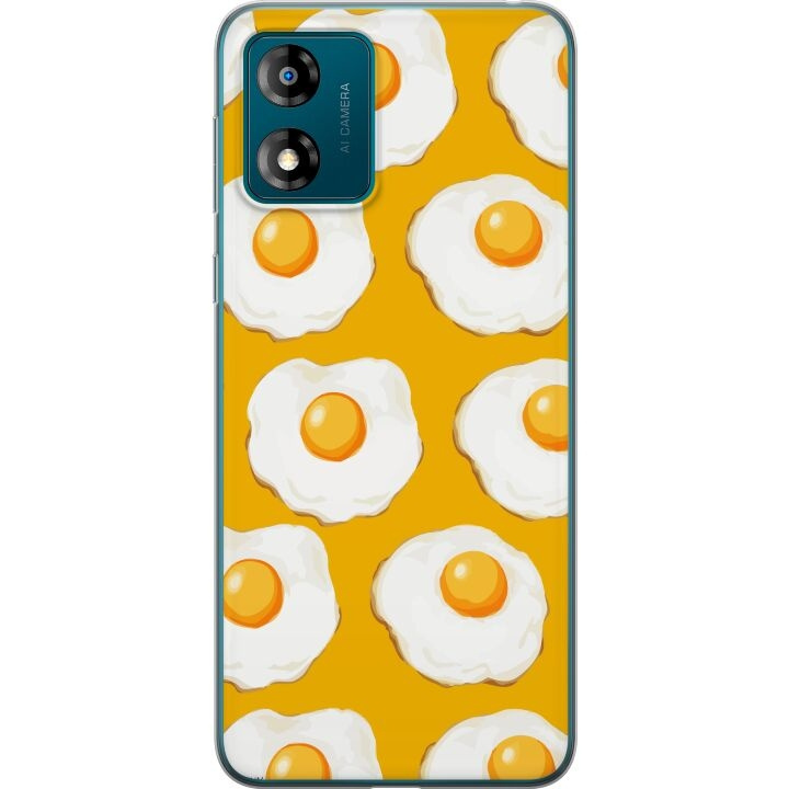 Mobile case for Motorola Moto E13 with Fried egg design in the group SMARTPHONE & TABLETS / Phone cases / Motorola at TP E-commerce Nordic AB (A53992)