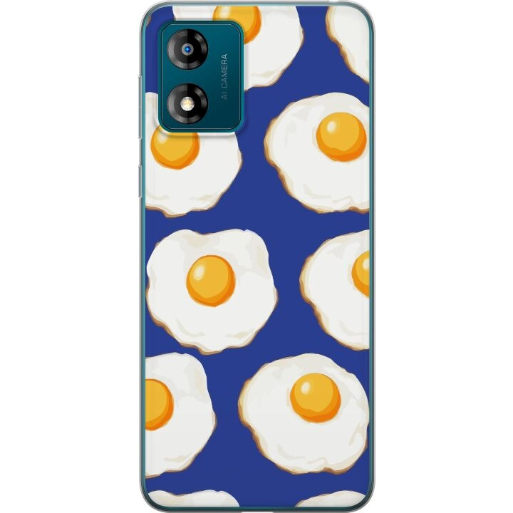 Mobile case for Motorola Moto E13 with Fried eggs design in the group SMARTPHONE & TABLETS / Phone cases / Motorola at TP E-commerce Nordic AB (A53996)