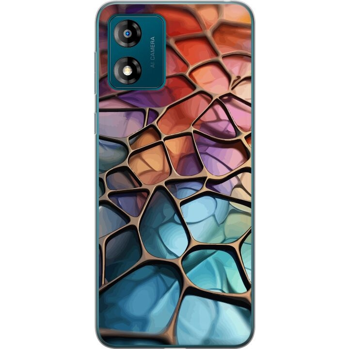 Mobile case for Motorola Moto E13 with Metallic pattern design in the group SMARTPHONE & TABLETS / Phone cases / Motorola at TP E-commerce Nordic AB (A54000)