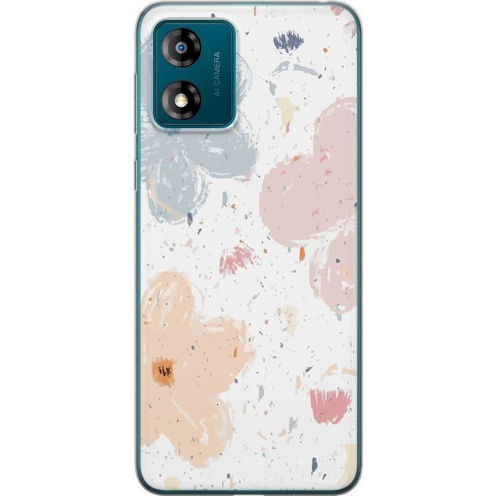 Mobile case for Motorola Moto E13 with Flowers design in the group SMARTPHONE & TABLETS / Phone cases / Motorola at TP E-commerce Nordic AB (A54002)