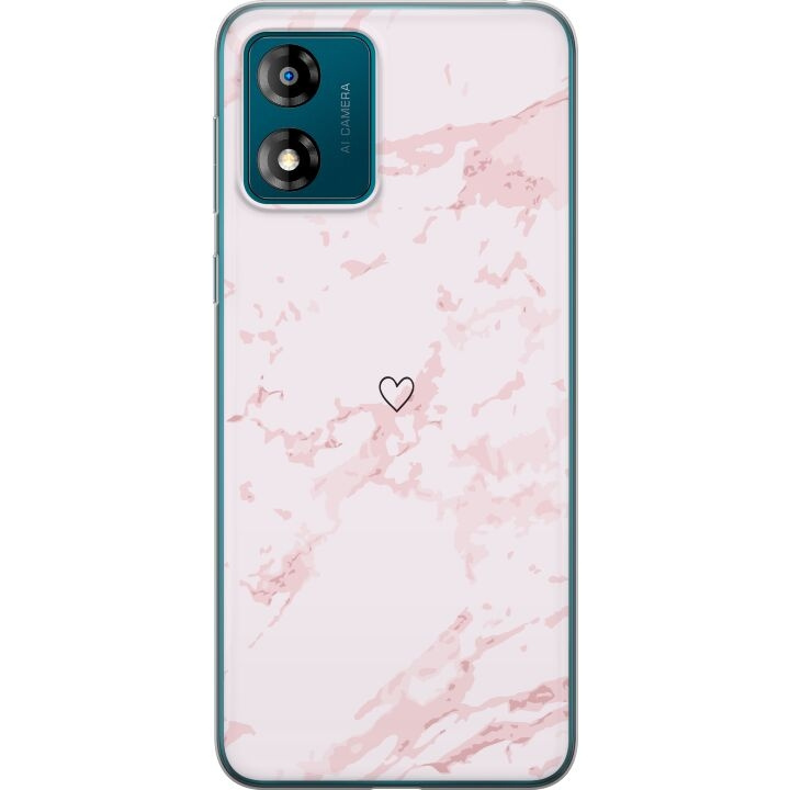 Mobile case for Motorola Moto E13 with Pink Heart design in the group SMARTPHONE & TABLETS / Phone cases / Motorola at TP E-commerce Nordic AB (A54013)