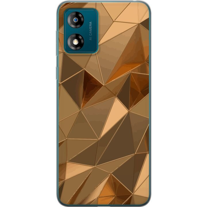 Mobile case for Motorola Moto E13 with 3D Gold design in the group SMARTPHONE & TABLETS / Phone cases / Motorola at TP E-commerce Nordic AB (A54014)