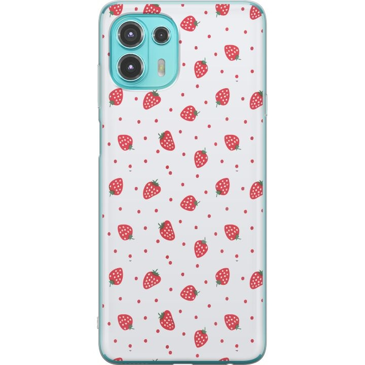 Mobile case for Motorola Edge 20 Lite with Strawberries design in the group SMARTPHONE & TABLETS / Phone cases / Motorola at TP E-commerce Nordic AB (A54034)