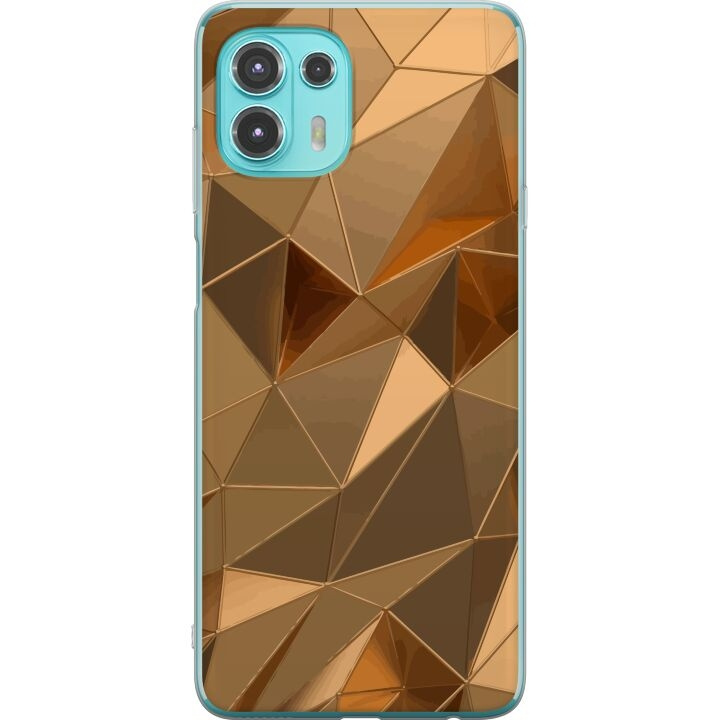 Mobile case for Motorola Edge 20 Lite with 3D Gold design in the group SMARTPHONE & TABLETS / Phone cases / Motorola at TP E-commerce Nordic AB (A54041)