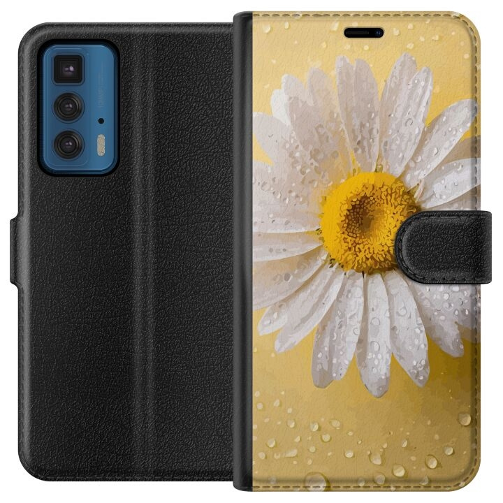 Wallet case for Motorola Edge 20 Pro with Porslinsblomma design in the group SMARTPHONE & TABLETS / Phone cases / Motorola at TP E-commerce Nordic AB (A54044)