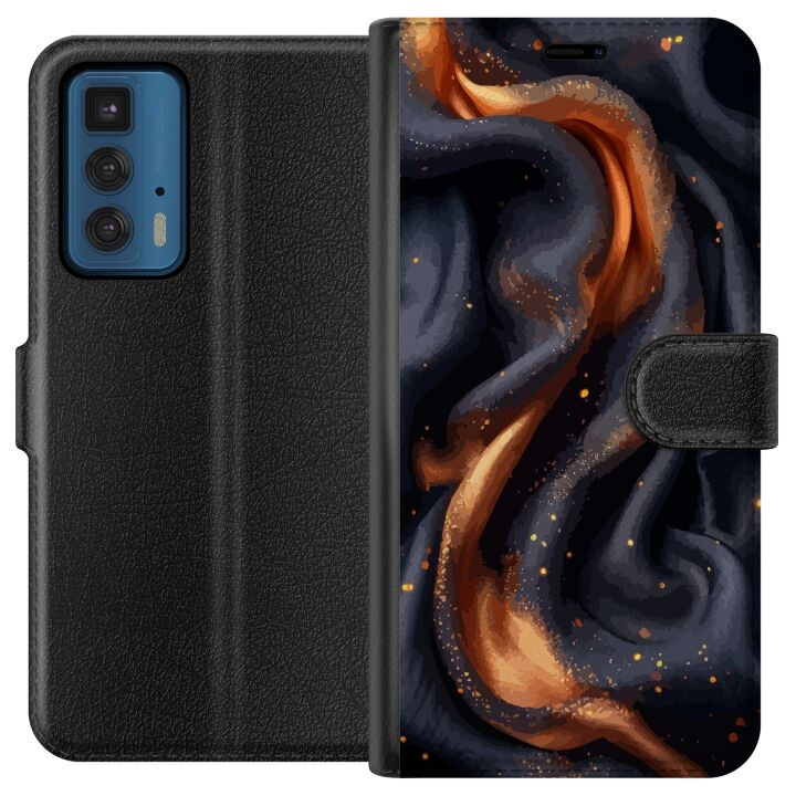 Wallet case for Motorola Edge 20 Pro with Fiery silk design in the group SMARTPHONE & TABLETS / Phone cases / Motorola at TP E-commerce Nordic AB (A54045)